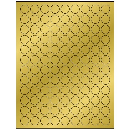 Bsc Preferred 3/4'' Gold Foil Circle Laser Labels, 10800PK BUY00021908